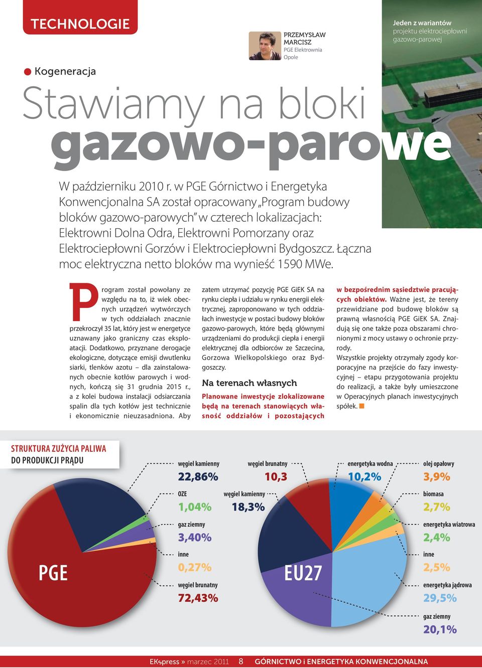 Gorzów i Elektrociepłowni Bydgoszcz. Łączna moc elektryczna netto bloków ma wynieść 1590 MWe.