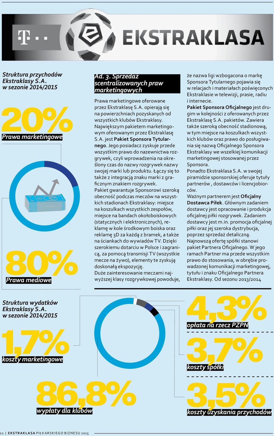 Największym pakietem marketingowym oferowanym przez Ekstraklasę S.A. jest Pakiet Sponsora Tytularnego.