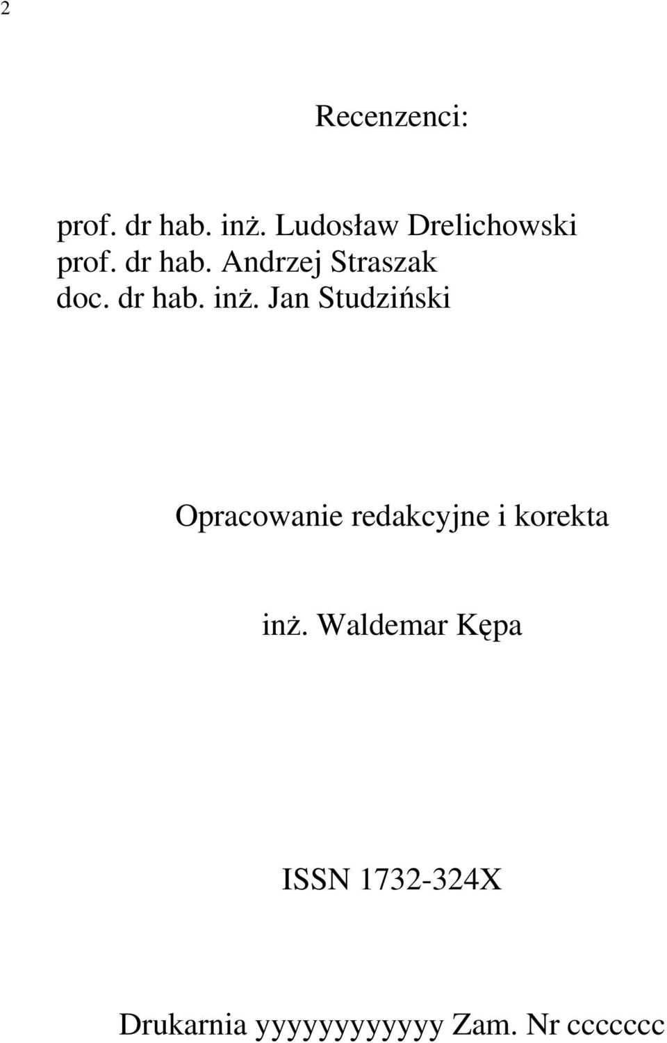 Andrzej Straszak doc. dr hab. inż.