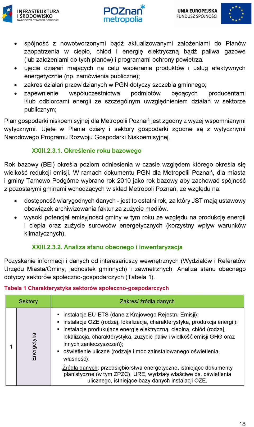 zamówienia publiczne); zakres działań przewidzianych w PGN dotyczy szczebla gminnego; zapewnienie współuczestnictwa podmiotów będących producentami i/lub odbiorcami energii ze szczególnym