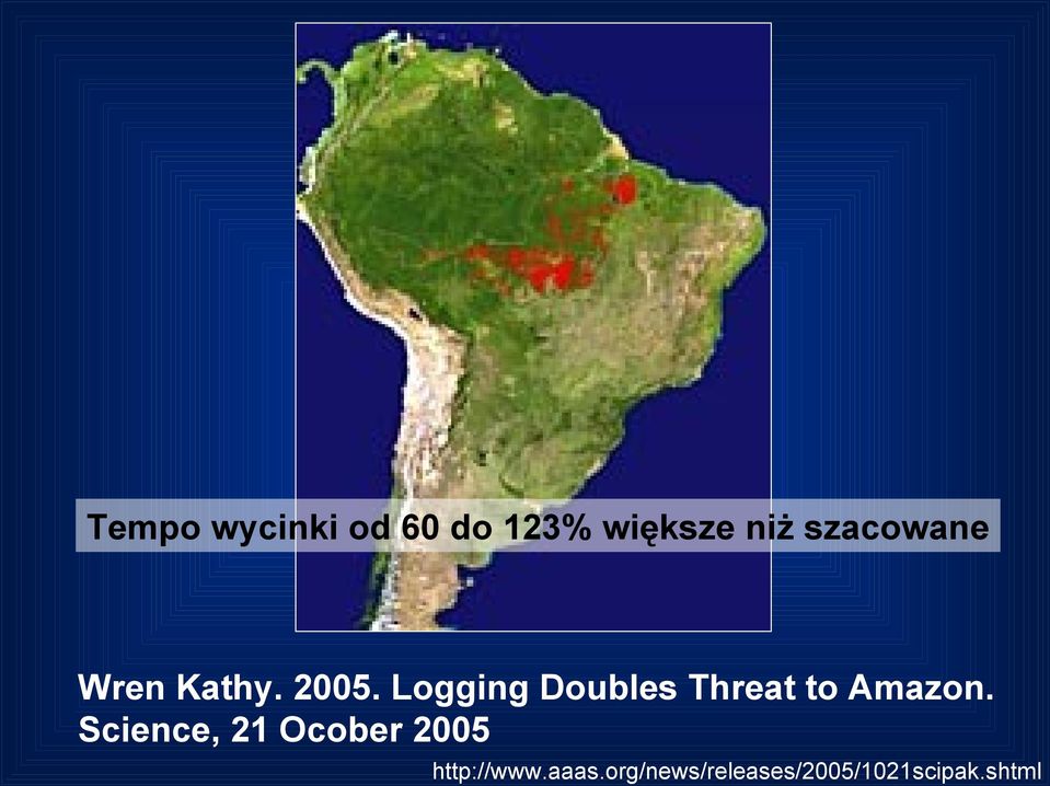 Logging Doubles Threat to Amazon.