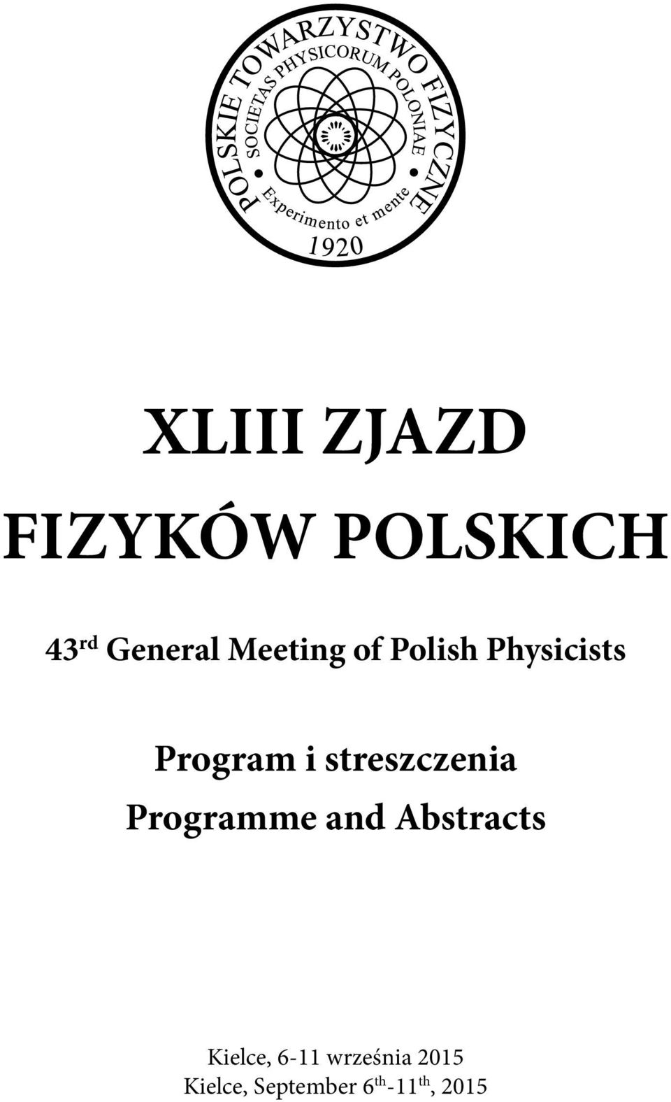 streszczenia Programme and Abstracts Kielce,