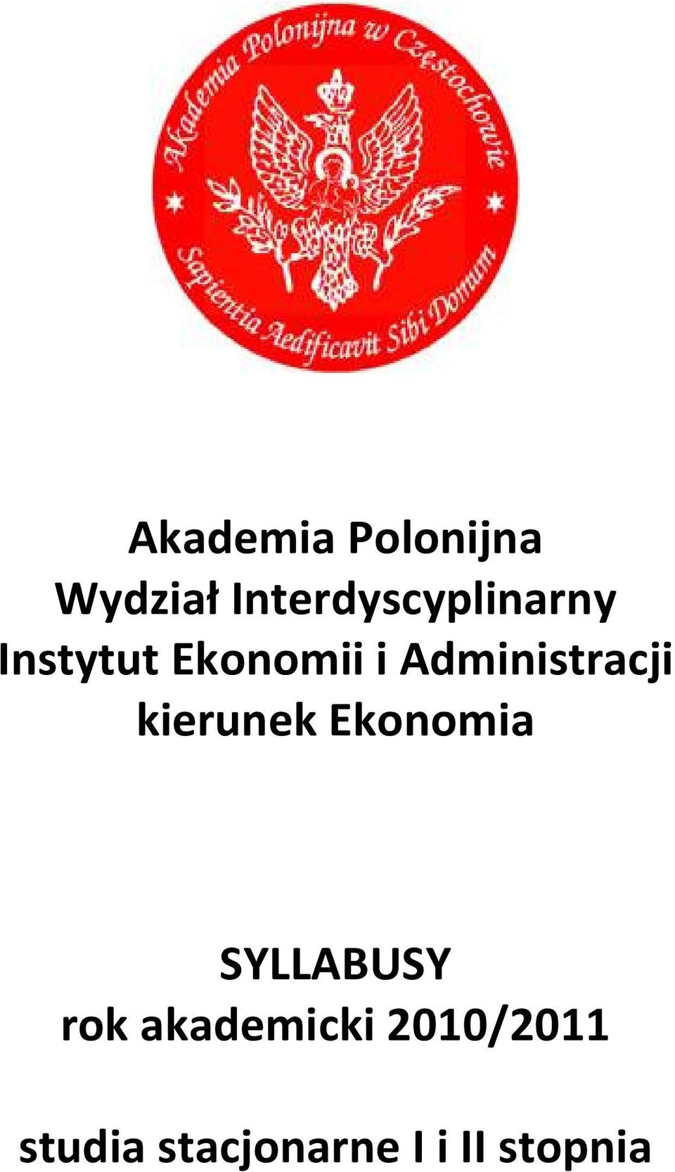 Ekonomia SYLLABUSY rok