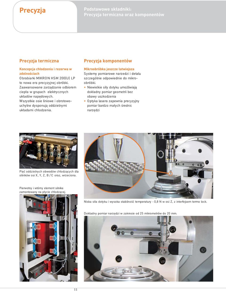 Precyzja komponentów Mikroobróbka jeszcze łatwiejsza Systemy pomiarowe narzedzi i detalu szczególnie odpowiednie do mikroobróbki.