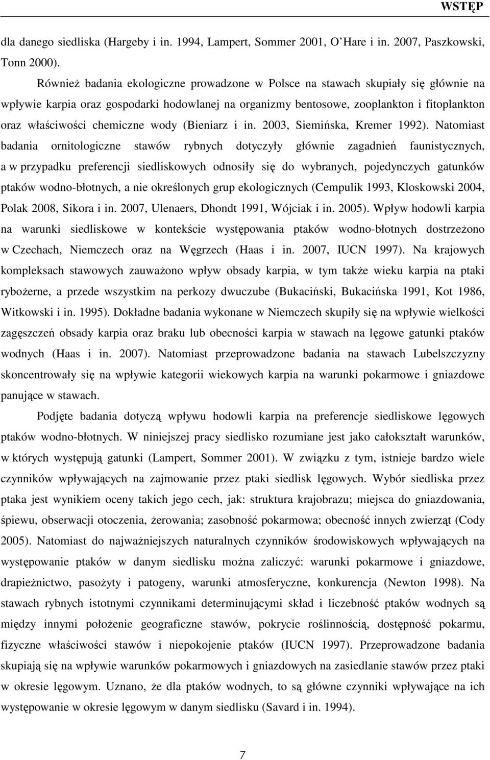 chemiczne wody (Bieniarz i in. 2003, Siemińska, Kremer 1992).