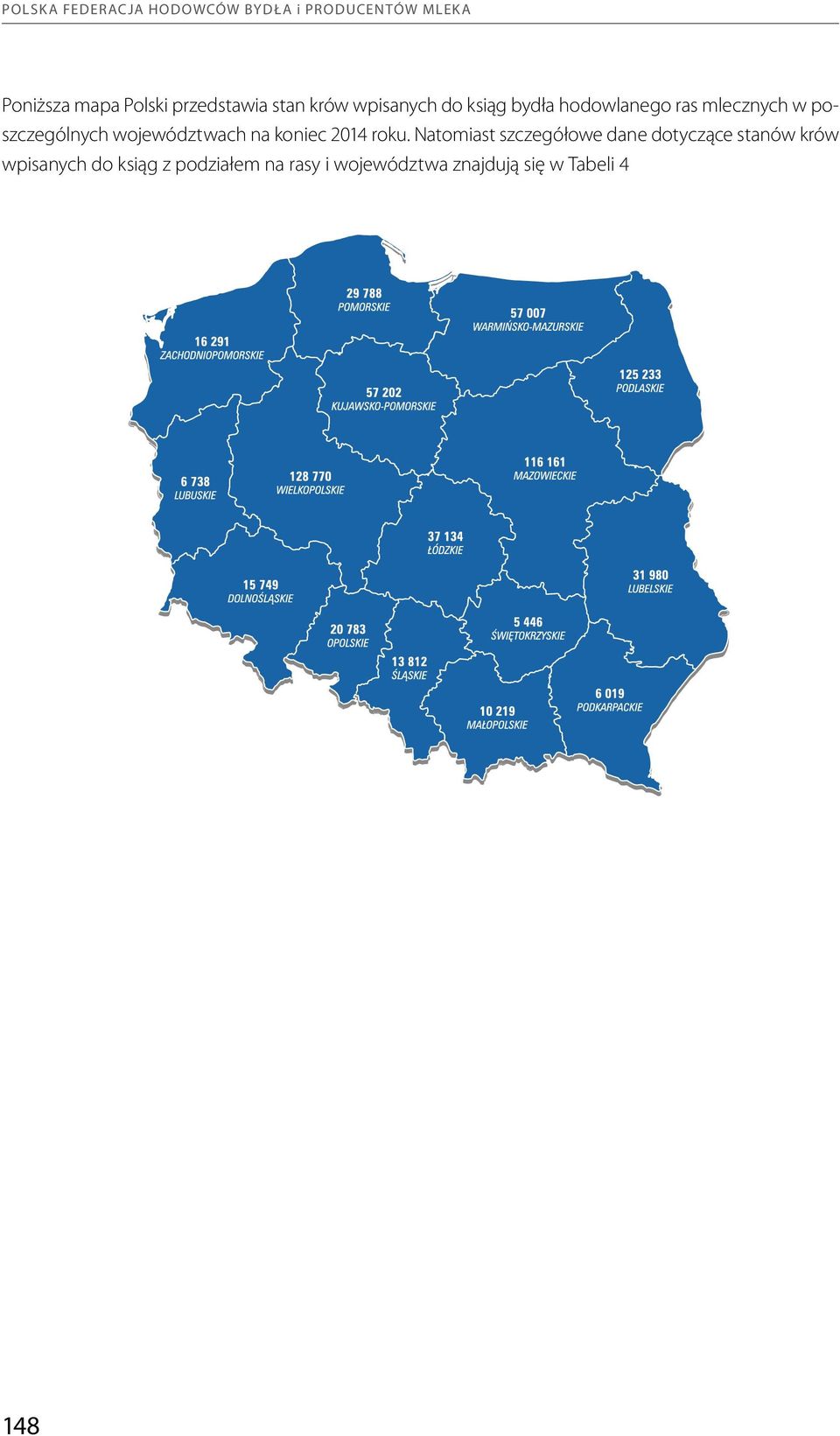 poszczególnych województwach na koniec 2014 roku.