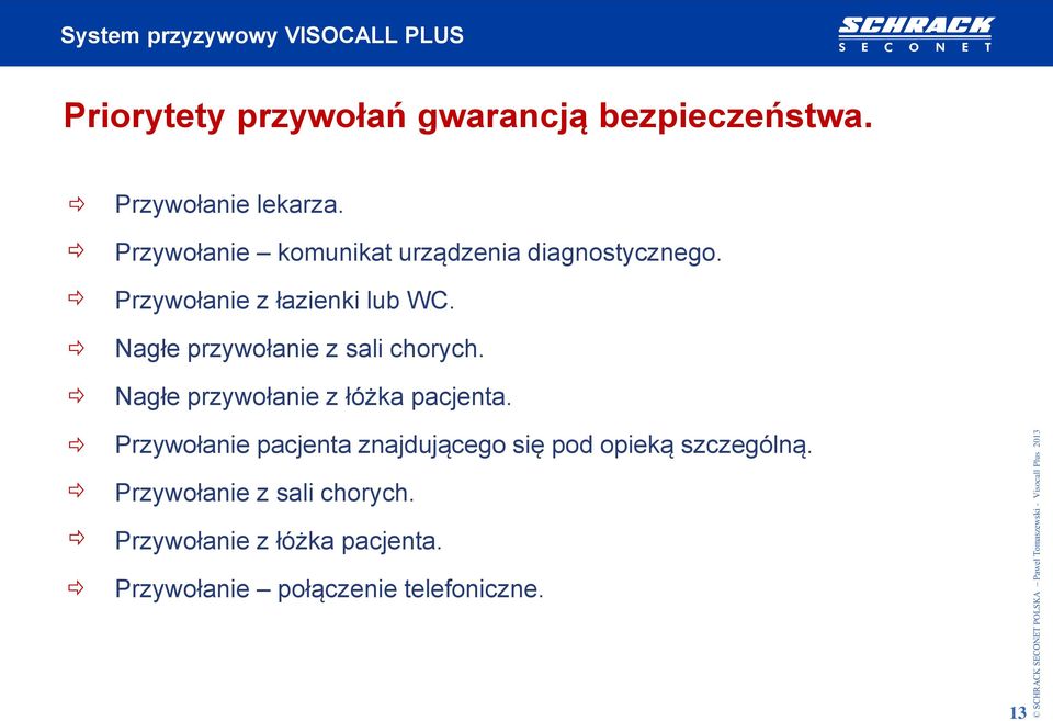 Nagłe przywołanie z sali chorych. Nagłe przywołanie z łóżka pacjenta.