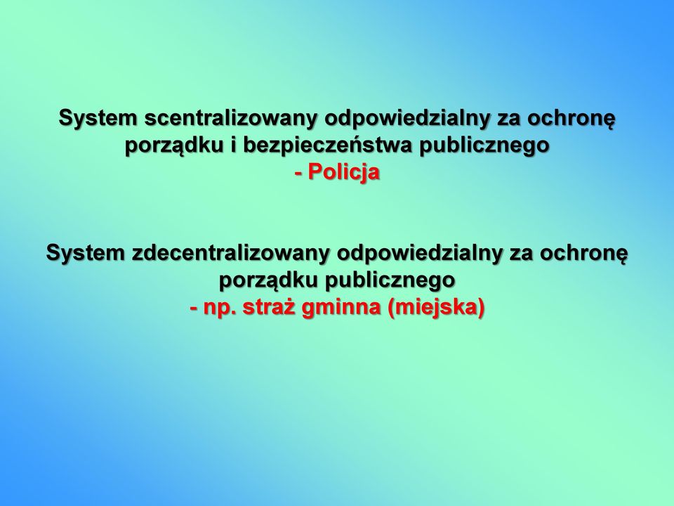 System zdecentralizowany odpowiedzialny za