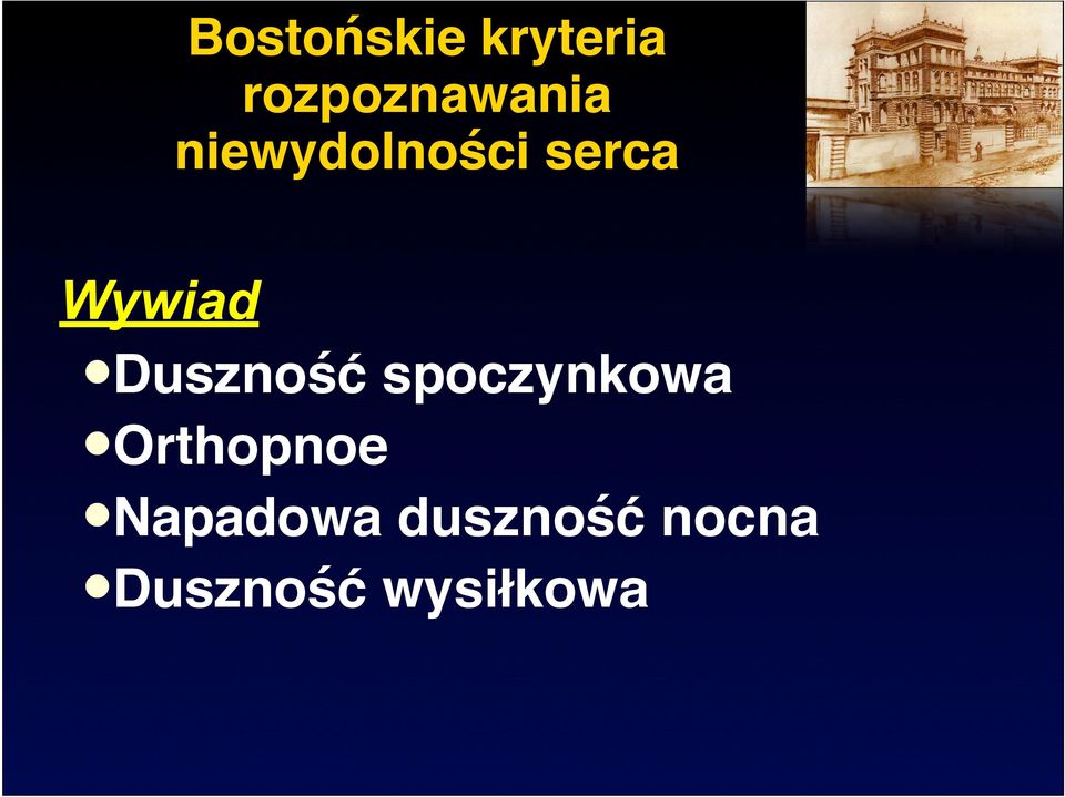 Duszność spoczynkowa Orthopnoe