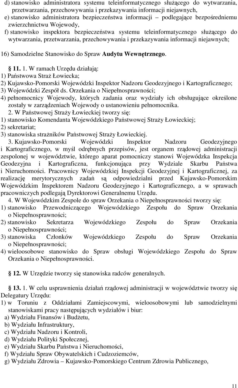 przekazywania informacji niejawnych; 16