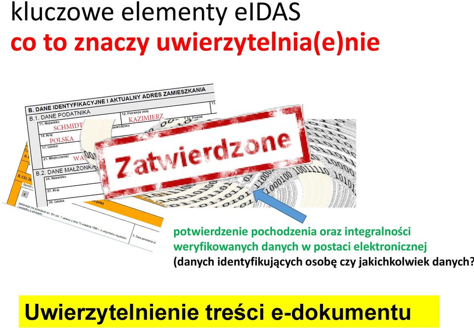 danych w postaci elektronicznej (danych identyfikujących