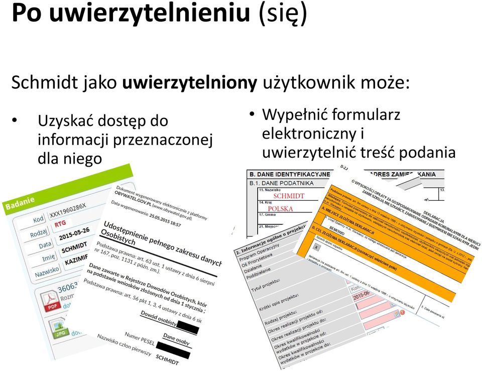 dostęp do informacji przeznaczonej dla niego