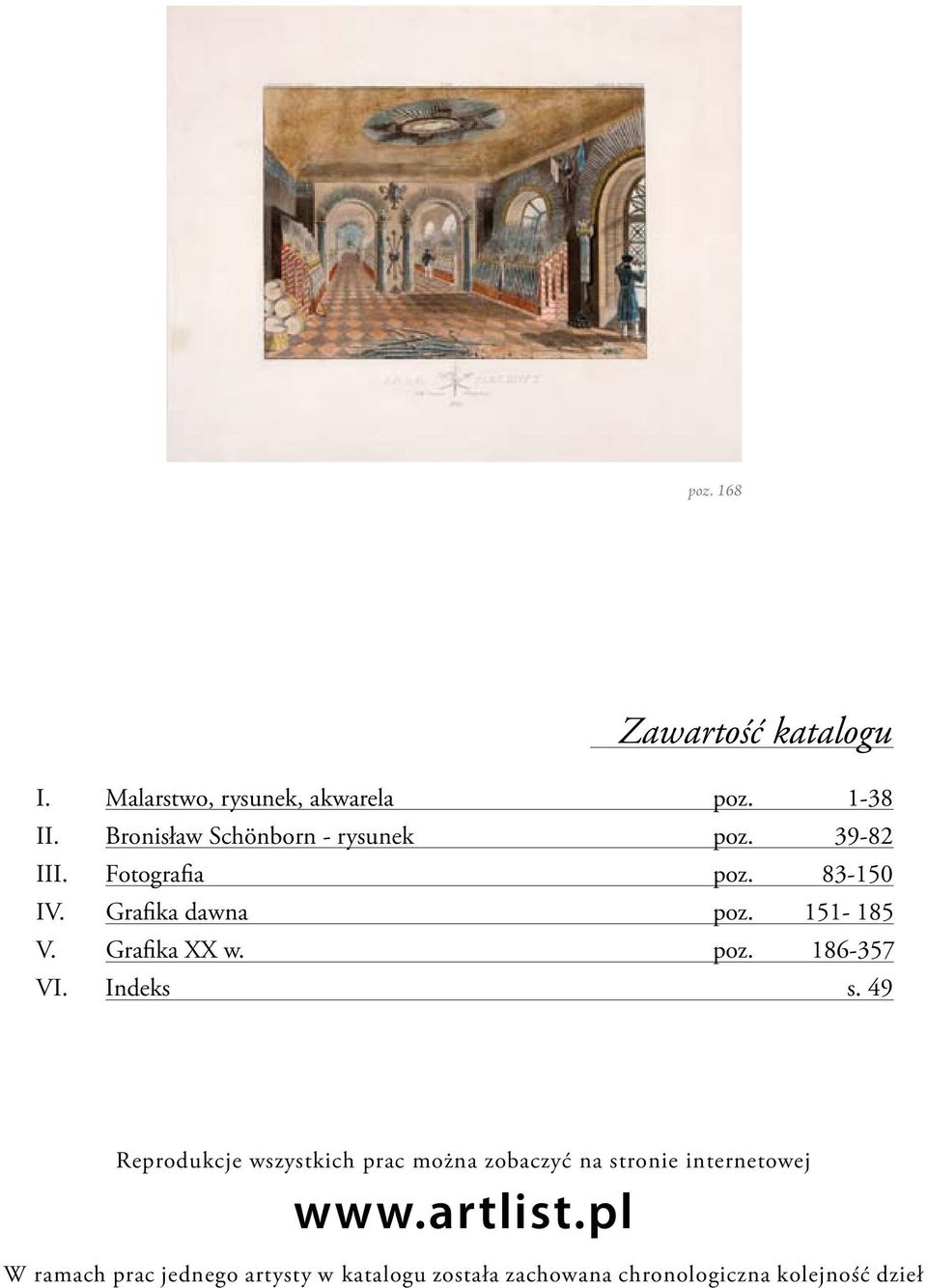 151-185 Grafika XX w. poz. 186-357 Indeks s.