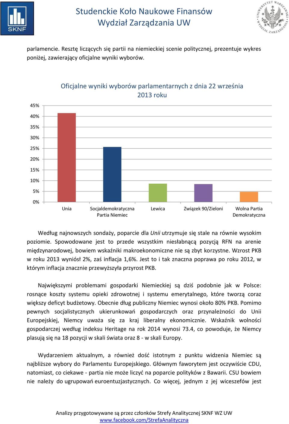 Demokratyczna Według najnowszych sondaży, poparcie dla Unii utrzymuje się stale na równie wysokim poziomie.