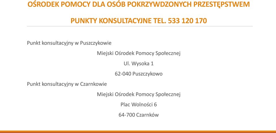 Ośrodek Pomocy Społecznej Ul.