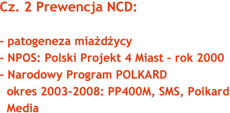 Miast rok 2000 - Narodowy Program