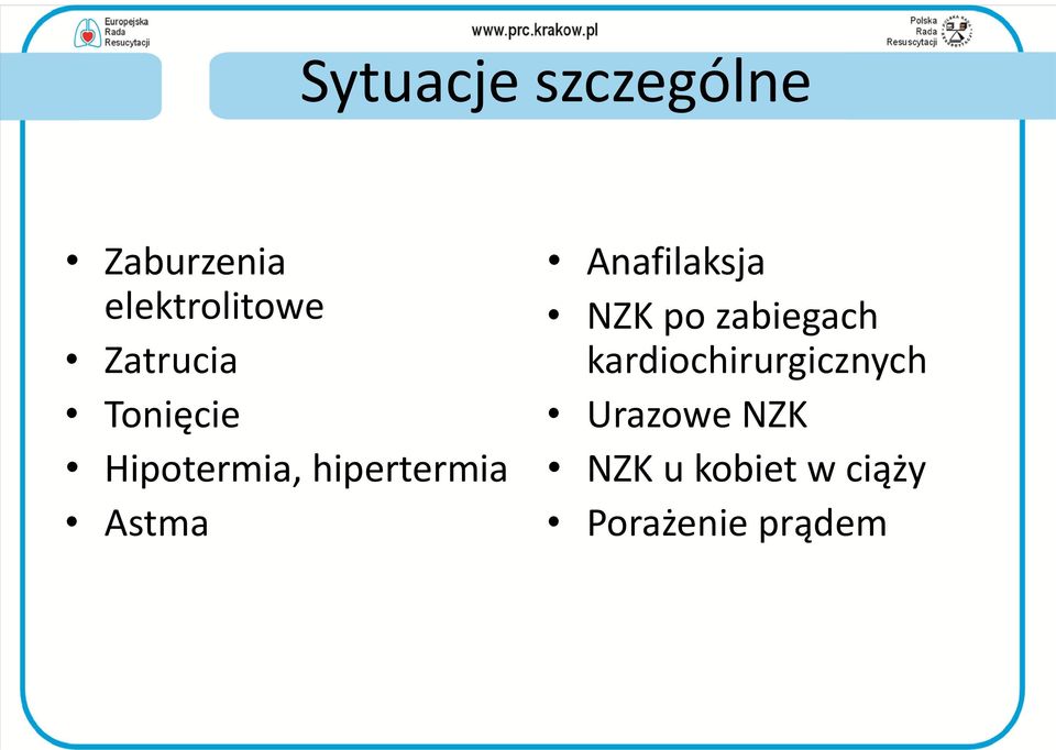 Anafilaksja NZK po zabiegach