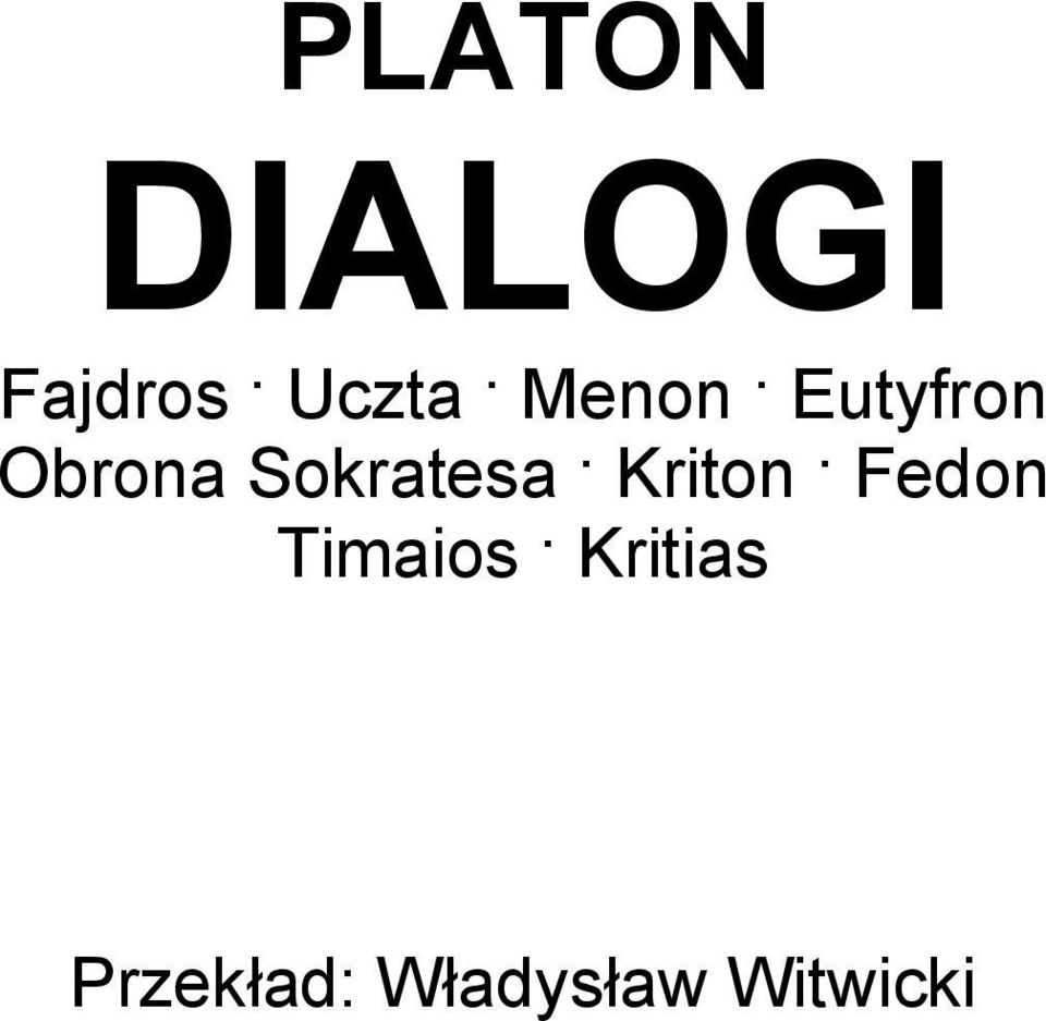 Sokratesa Kriton Fedon