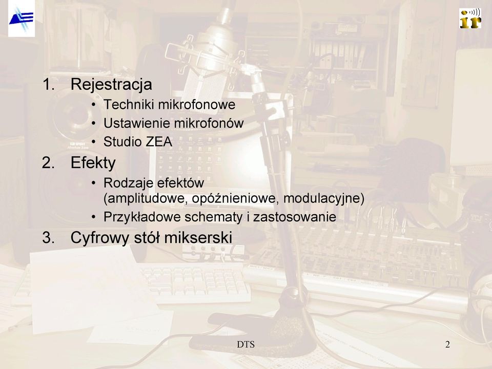 Efekty Rodzaje efektów (amplitudowe, opóźnieniowe,