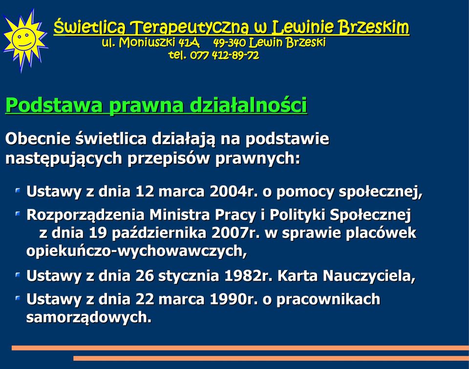 o pomocy społecznej, Rozporządzenia Ministra Pracy i Polityki Społecznej z dnia 19 października