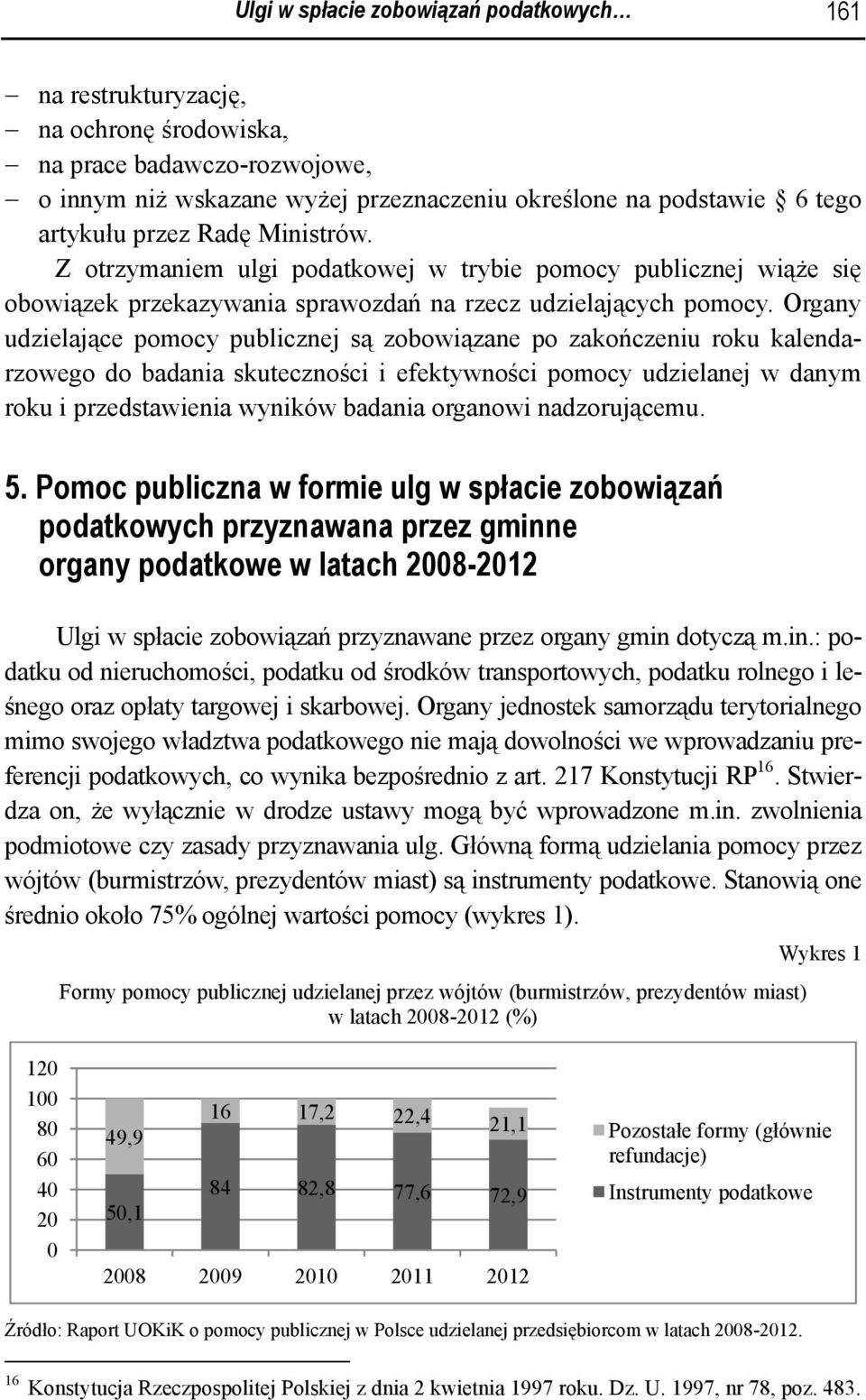 Organy udzielające pomocy publicznej są zobowiązane po zakończeniu roku kalendarzowego do badania skuteczności i efektywności pomocy udzielanej w danym roku i przedstawienia wyników badania organowi