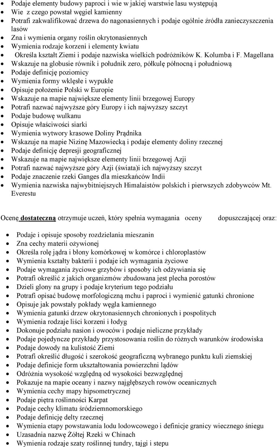 Magellana Wskazuje na globusie równik i południk zero, półkulę północną i południową Podaje definicję poziomicy Wymienia formy wklęsłe i wypukłe Opisuje położenie Polski w Europie Wskazuje na mapie