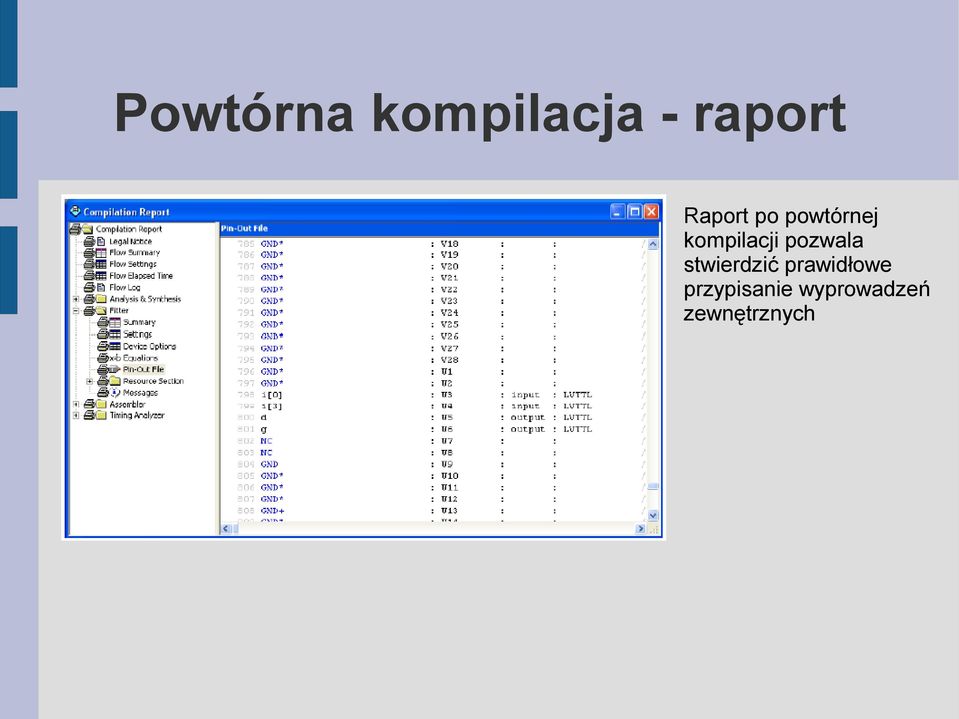 pozwala stwierdzić prawidłowe