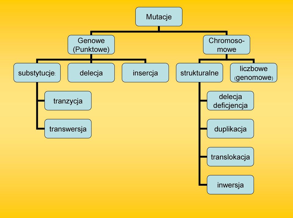 liczbowe (genomowe) tranzycja delecja