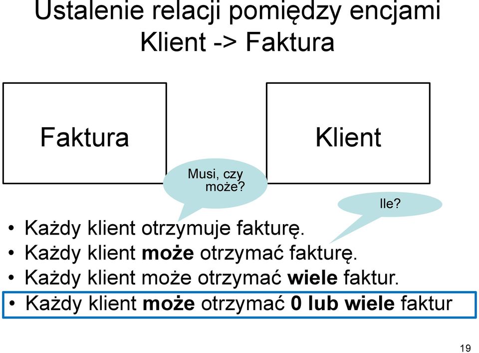 Każdy klient może otrzymać fakturę.