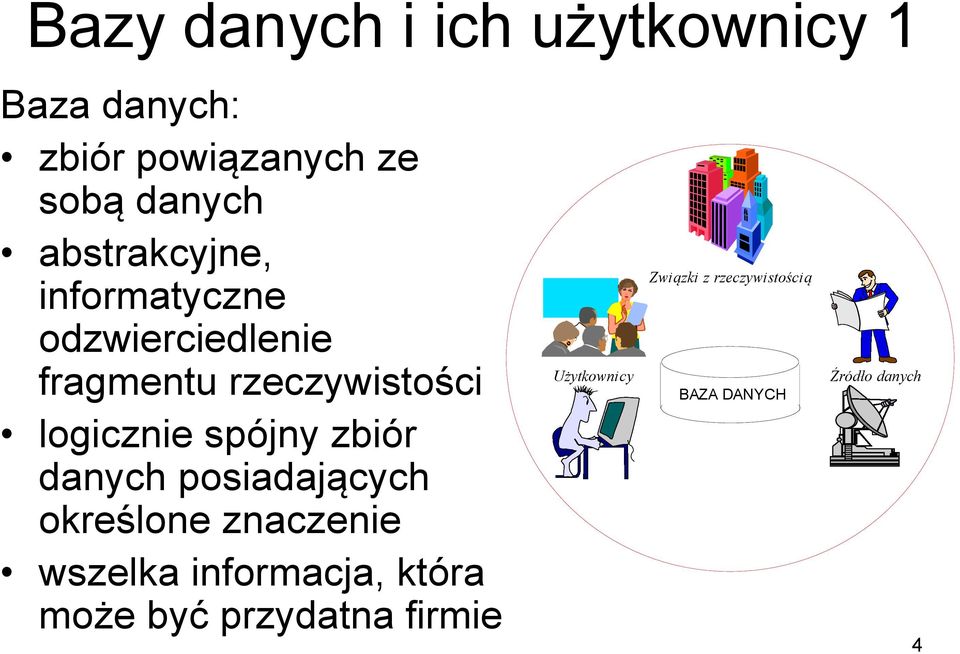 spójny zbiór danych posiadających określone znaczenie wszelka informacja, która