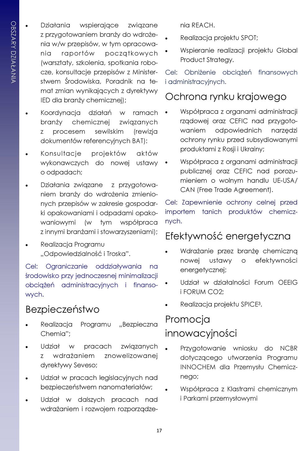 (rewizja dokumentów referencyjnych BAT): Konsultacje projektów aktów wykonawczych do nowej ustawy o odpadach; Działania związane z przygotowaniem branży do wdrożenia zmienionych przepisów w zakresie