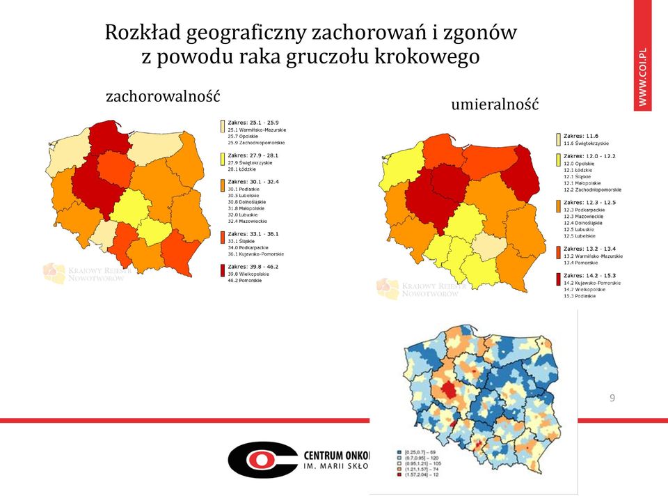 powodu raka gruczołu