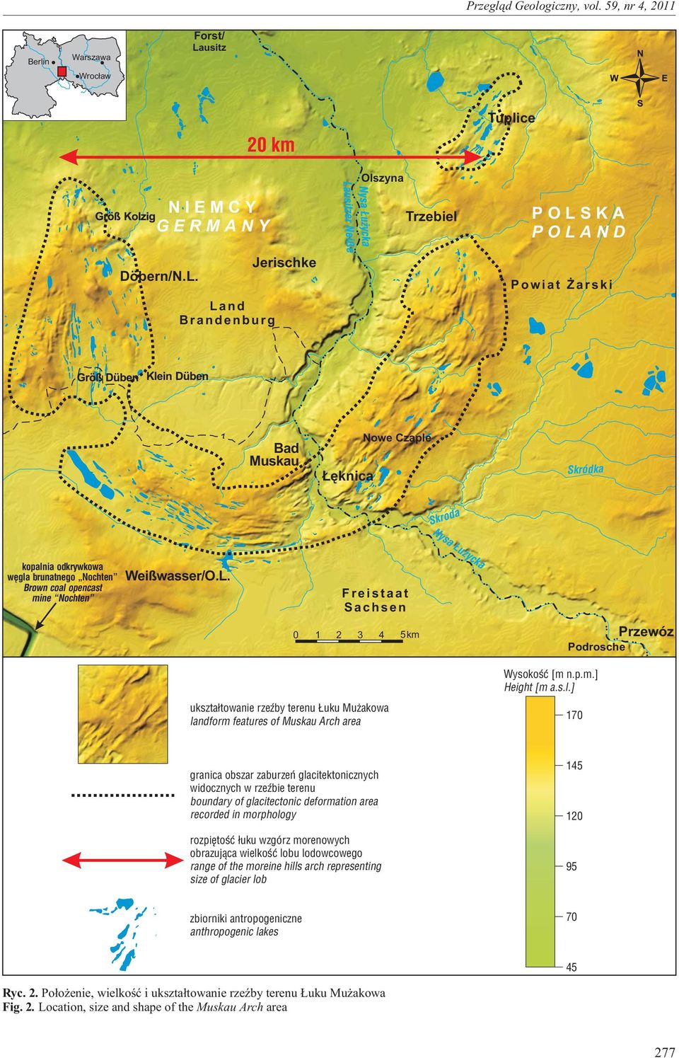 Land Brandenburg Jerischke Trzebiel POLSKA POLAND Powiat arski Bad Muskau êknica Nowe Czaple Skródka Skroda Nysa u ycka kopalnia odkrywkowa wêgla brunatnego Nochten Brown coal opencast mine Nochten