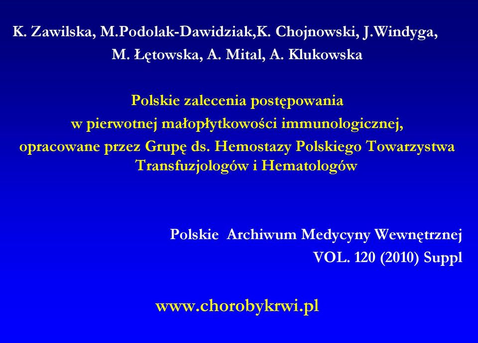 immunologicznej, opracowane przez Grupę ds.