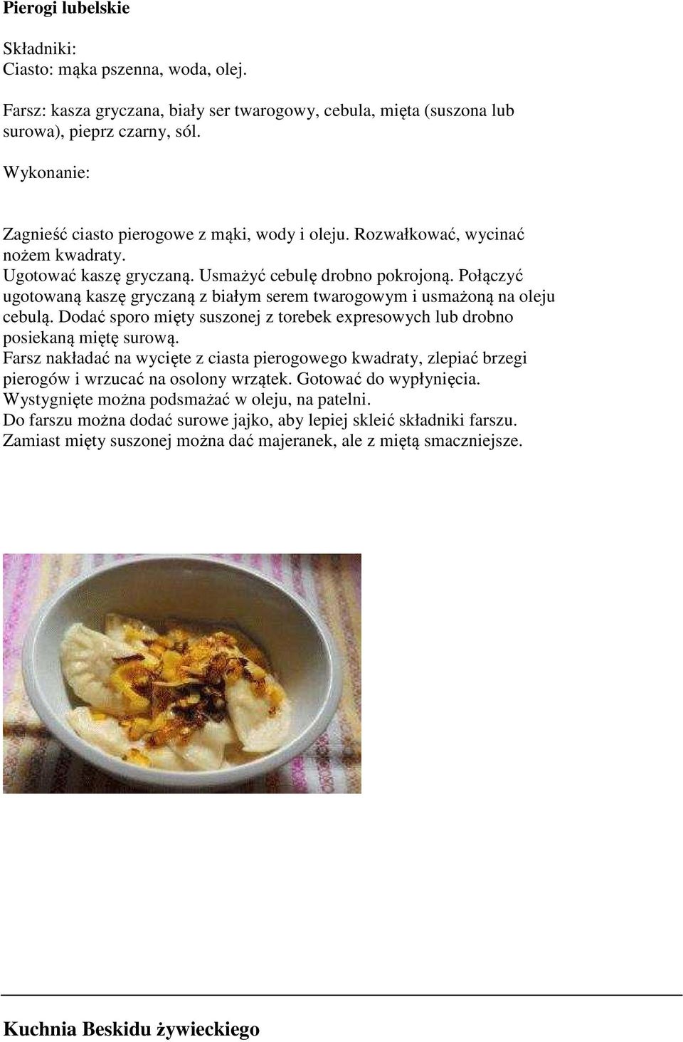 Kuchnia śląska Cieszyńskiego żebroczka Pdf