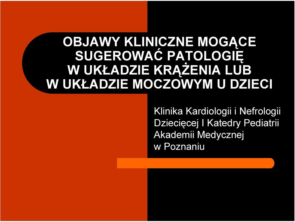 DZIECI Klinika Kardiologii i Nefrologii