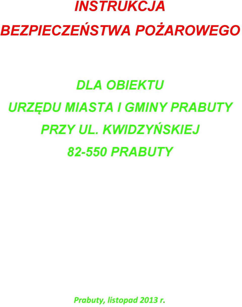 MIASTA I GMINY PRABUTY PRZY UL.