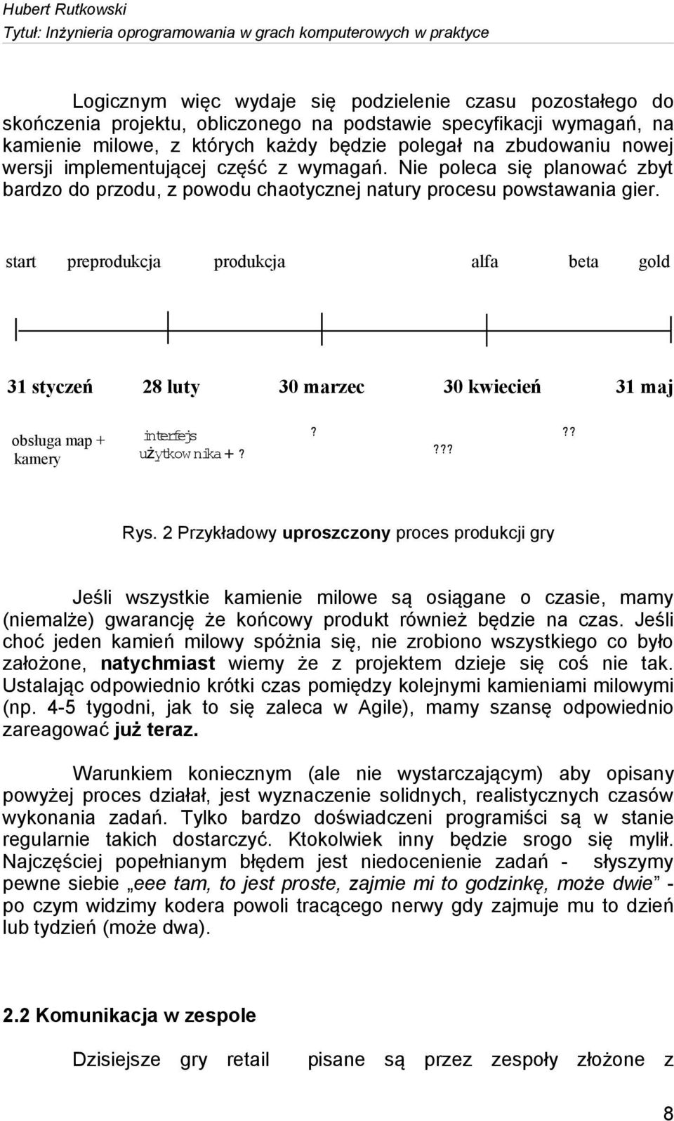 Nie poleca się planować zbyt bardzo do przodu, z powodu chaotycznej natury procesu powstawania gier.