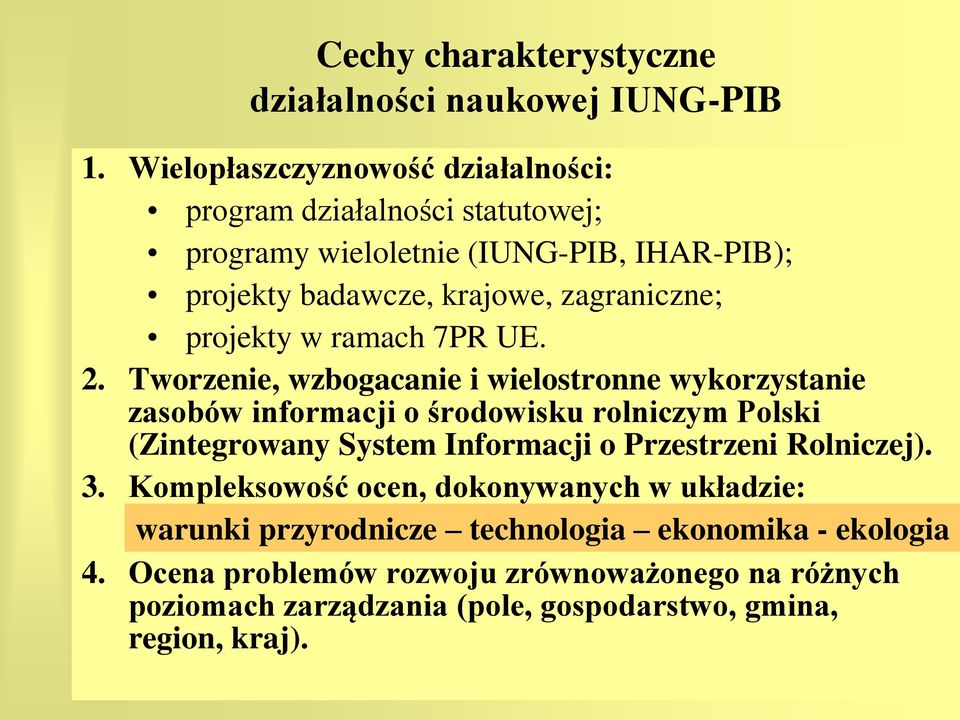 projekty w ramach 7PR UE. 2.