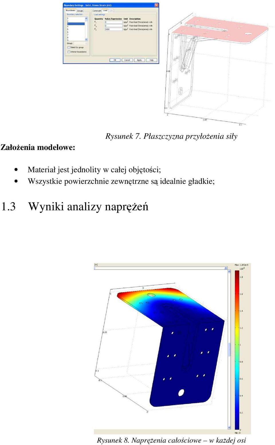 całej objętości; Wszystkie powierzchnie zewnętrzne są