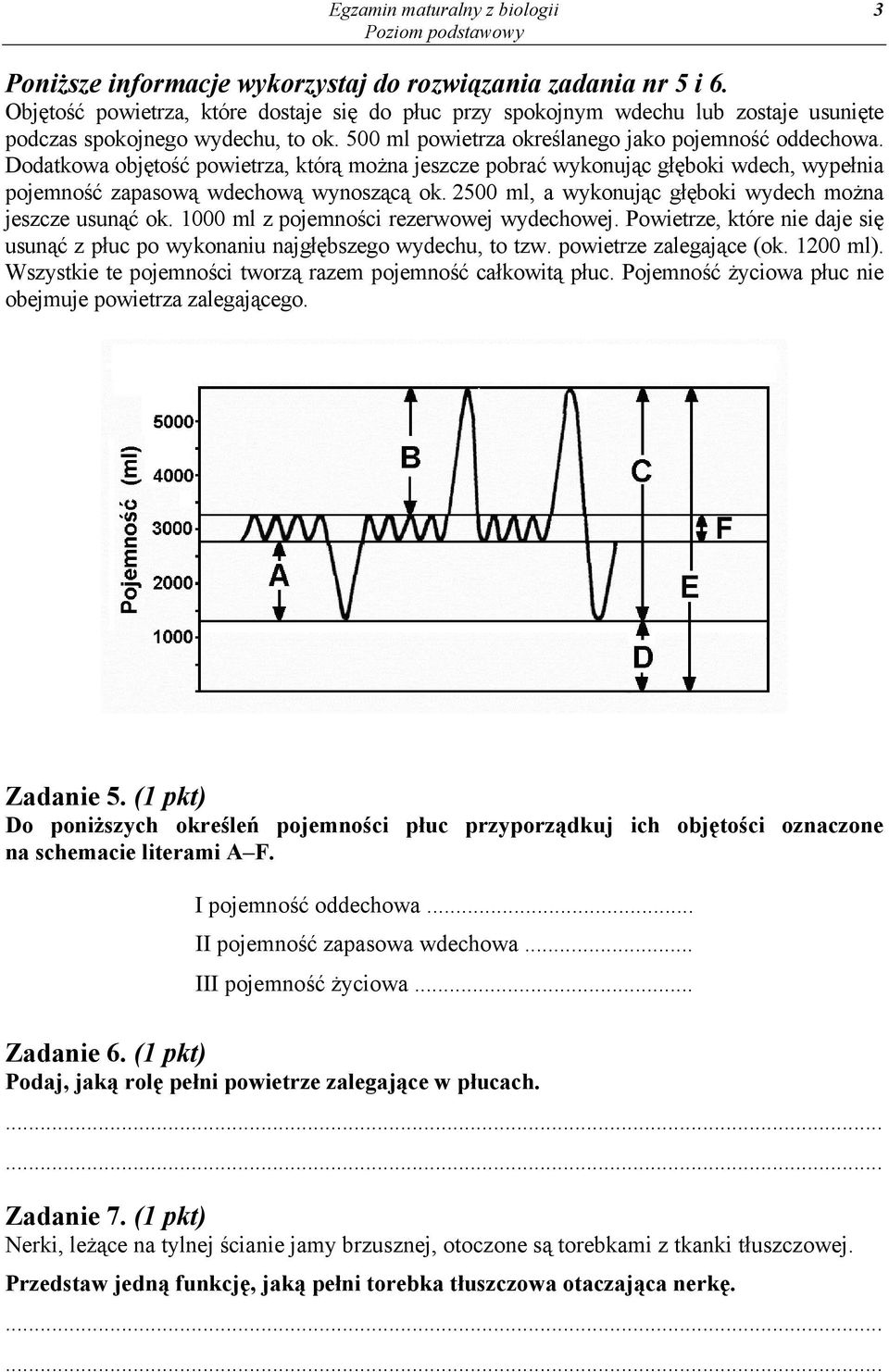 Dodatkowa objętość powietrza, którą można jeszcze pobrać wykonując głęboki wdech, wypełnia pojemność zapasową wdechową wynoszącą ok. 2500 ml, a wykonując głęboki wydech można jeszcze usunąć ok.