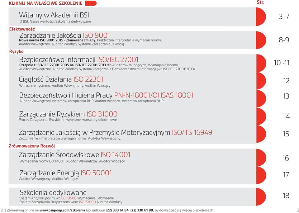 Wiodących, Wymagania Normy, Auditor Wewnętrzny, Auditor Wiodący Systemu Zarządzania Bezpieczeństwem Informacji (wg ISO/IEC 27001:2013) Ciągłość Działania ISO 22301 Wdrożenie systemu, Auditor