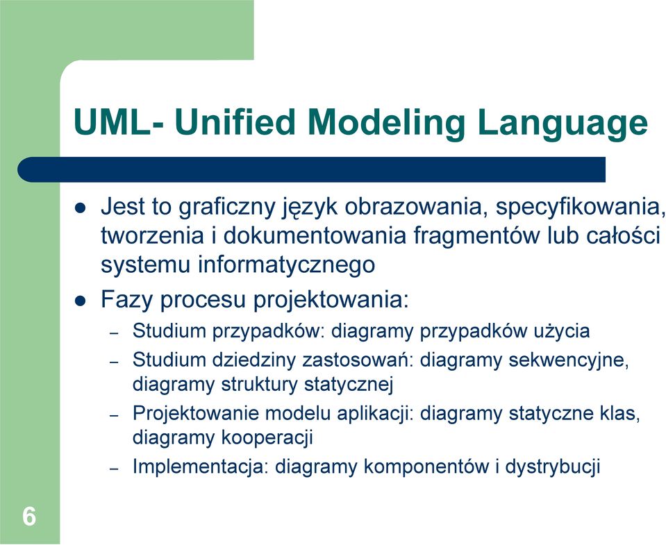 przypadków użycia Studium dziedziny zastosowań: diagramy sekwencyjne, diagramy struktury statycznej