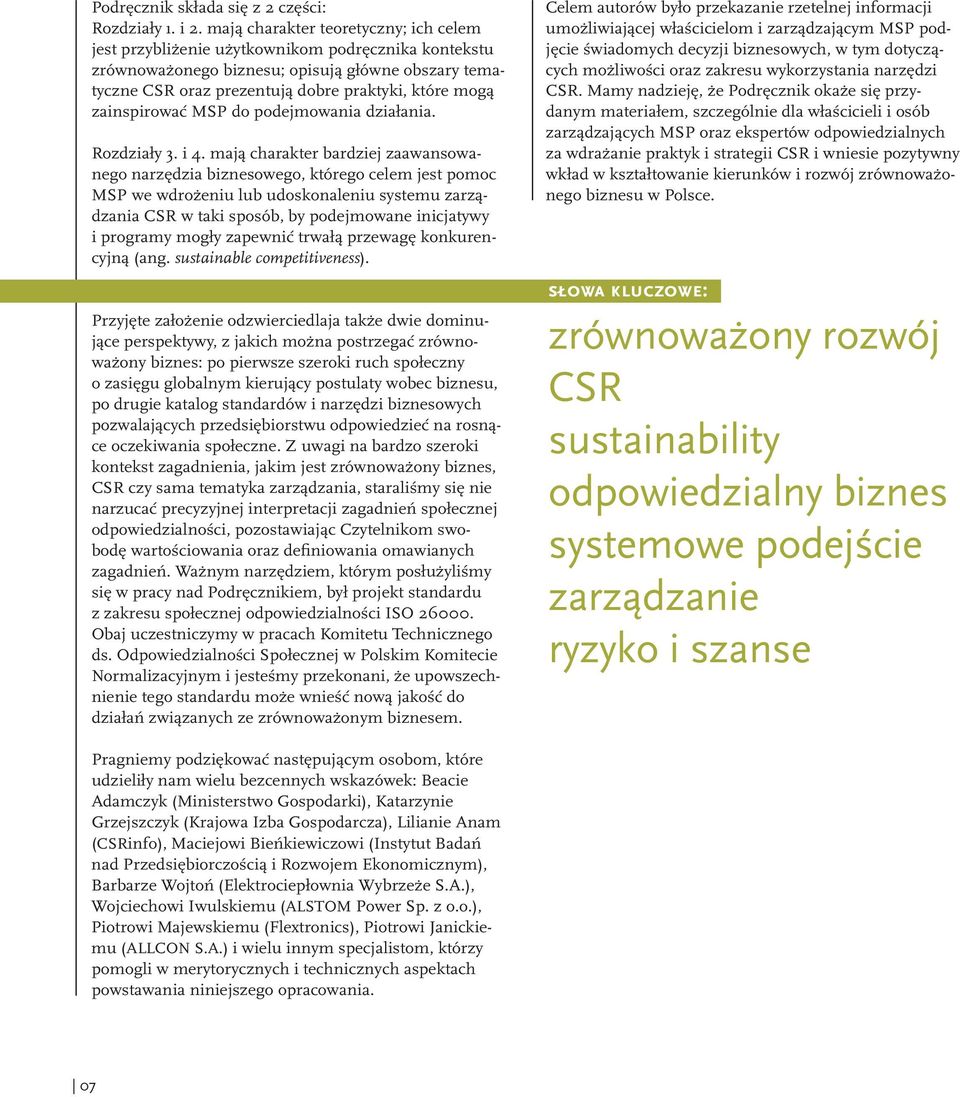 zainspirować MSP do podejmowania działania. Rozdziały 3. i 4.