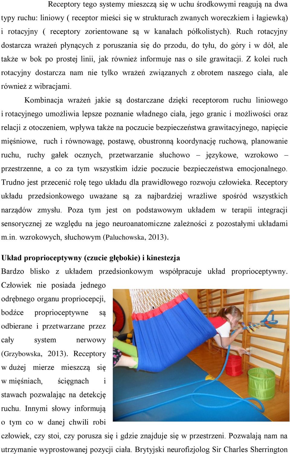 Z kolei ruch rotacyjny dostarcza nam nie tylko wrażeń związanych z obrotem naszego ciała, ale również z wibracjami.