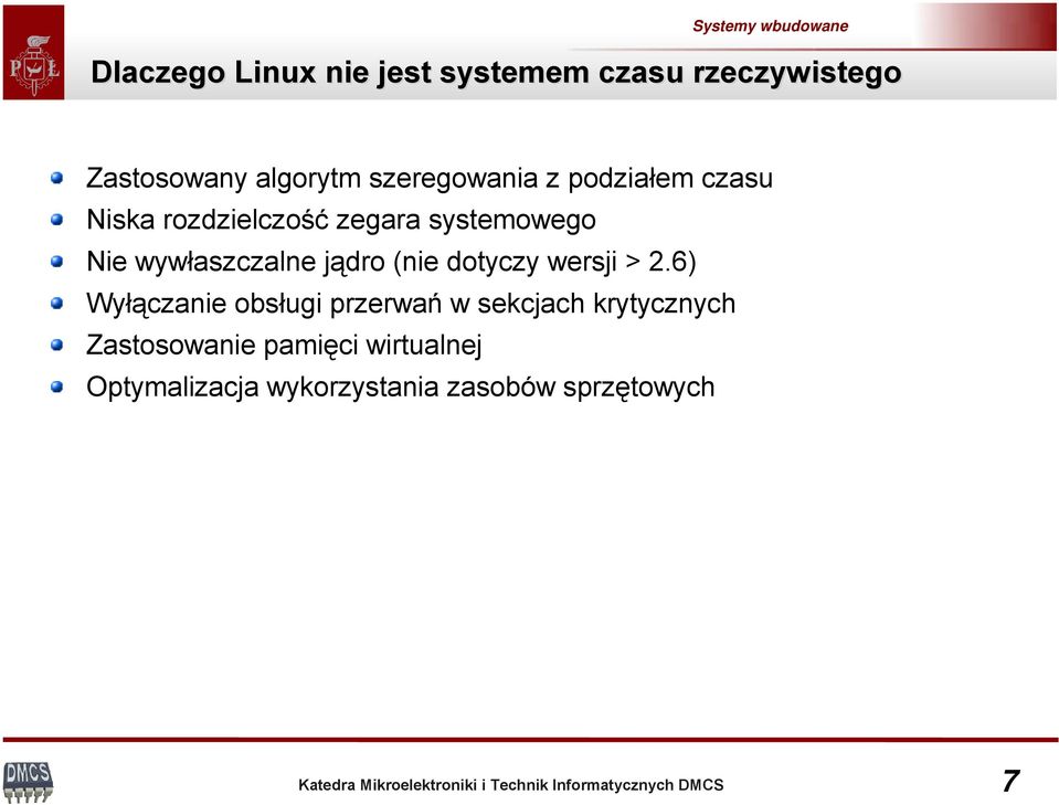 wywłaszczalne jądro (nie dotyczy wersji > 2.