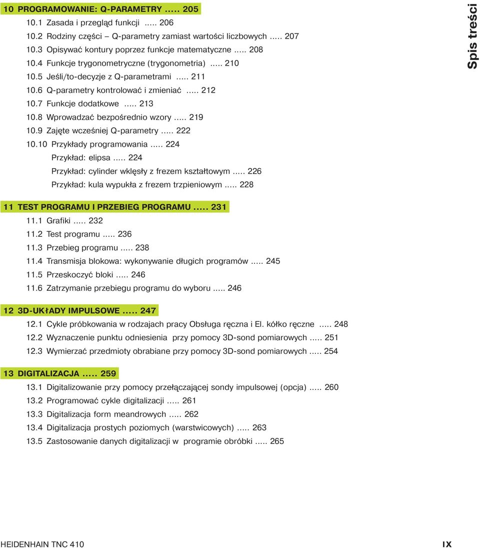 8 Wprowadzać bezpośrednio wzory... 219 10.9 Zaj te wcześniej Q-parametry... 222 10.10 Przykłady programowania... 224 Przykład: elipsa... 224 Przykład: cylinder wkl sły z frezem kształtowym.