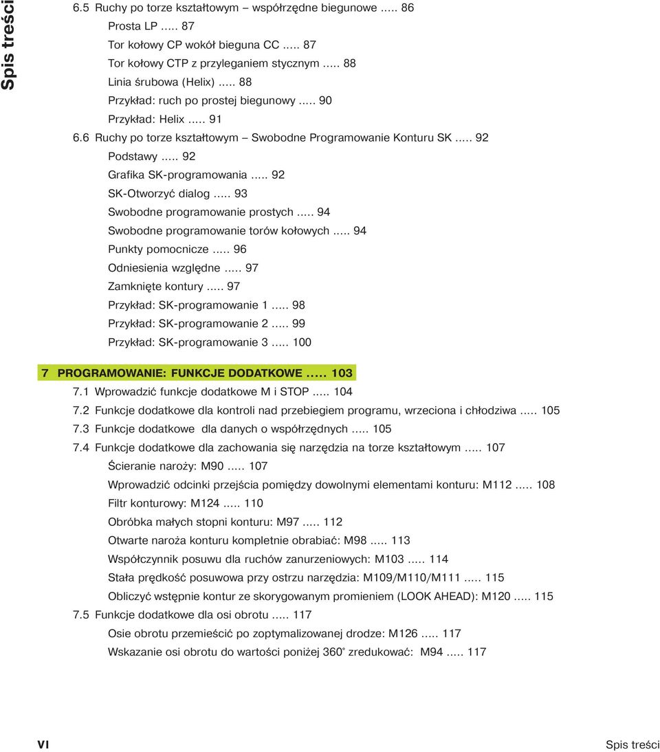 .. 92 SK-Otworzyć dialog... 93 Swobodne programowanie prostych... 94 Swobodne programowanie torów kołowych... 94 Punkty pomocnicze... 96 Odniesienia wzgl dne... 97 Zamkni te kontury.