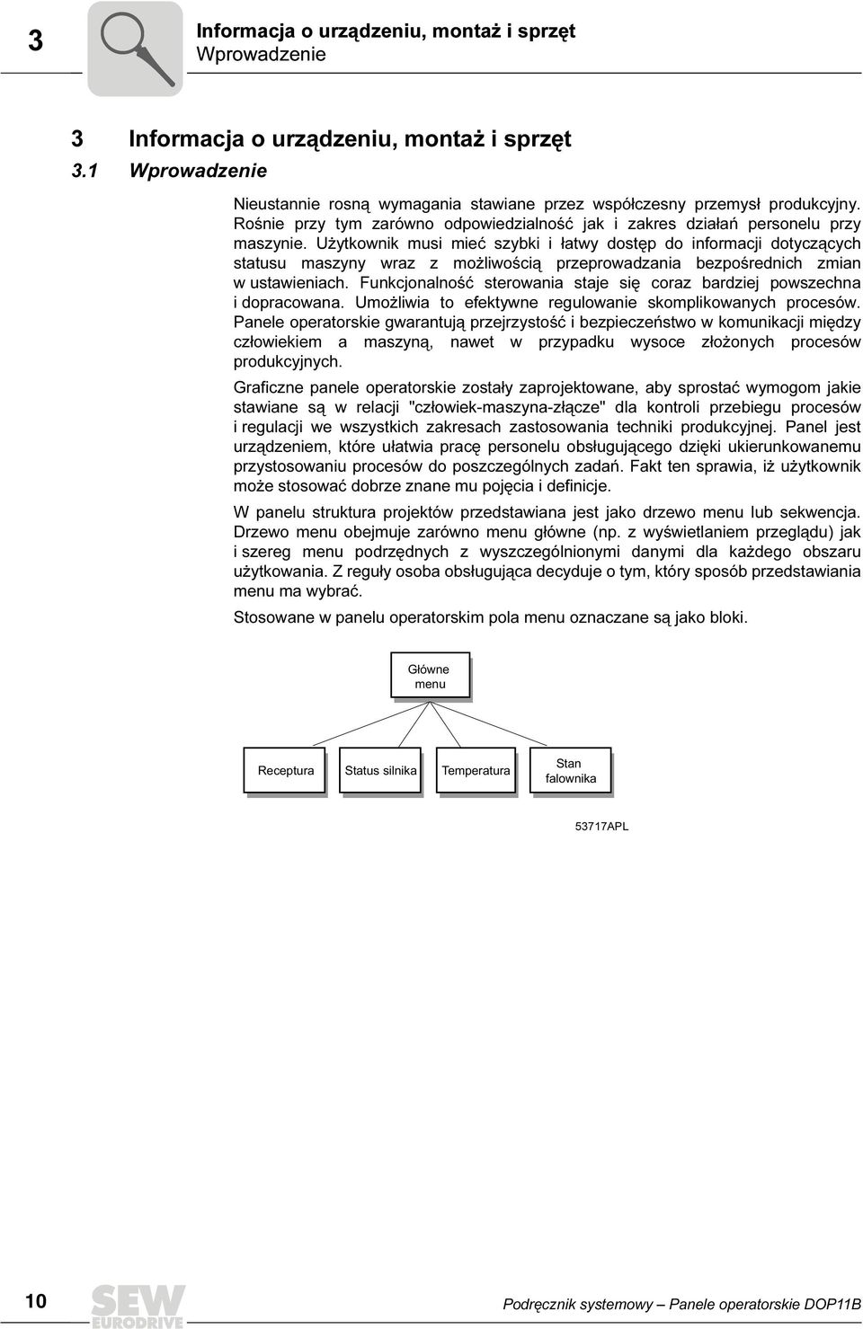 Użytkownik musi mieć szybki i łatwy dostęp do informacji dotyczących statusu maszyny wraz z możliwością przeprowadzania bezpośrednich zmian w ustawieniach.