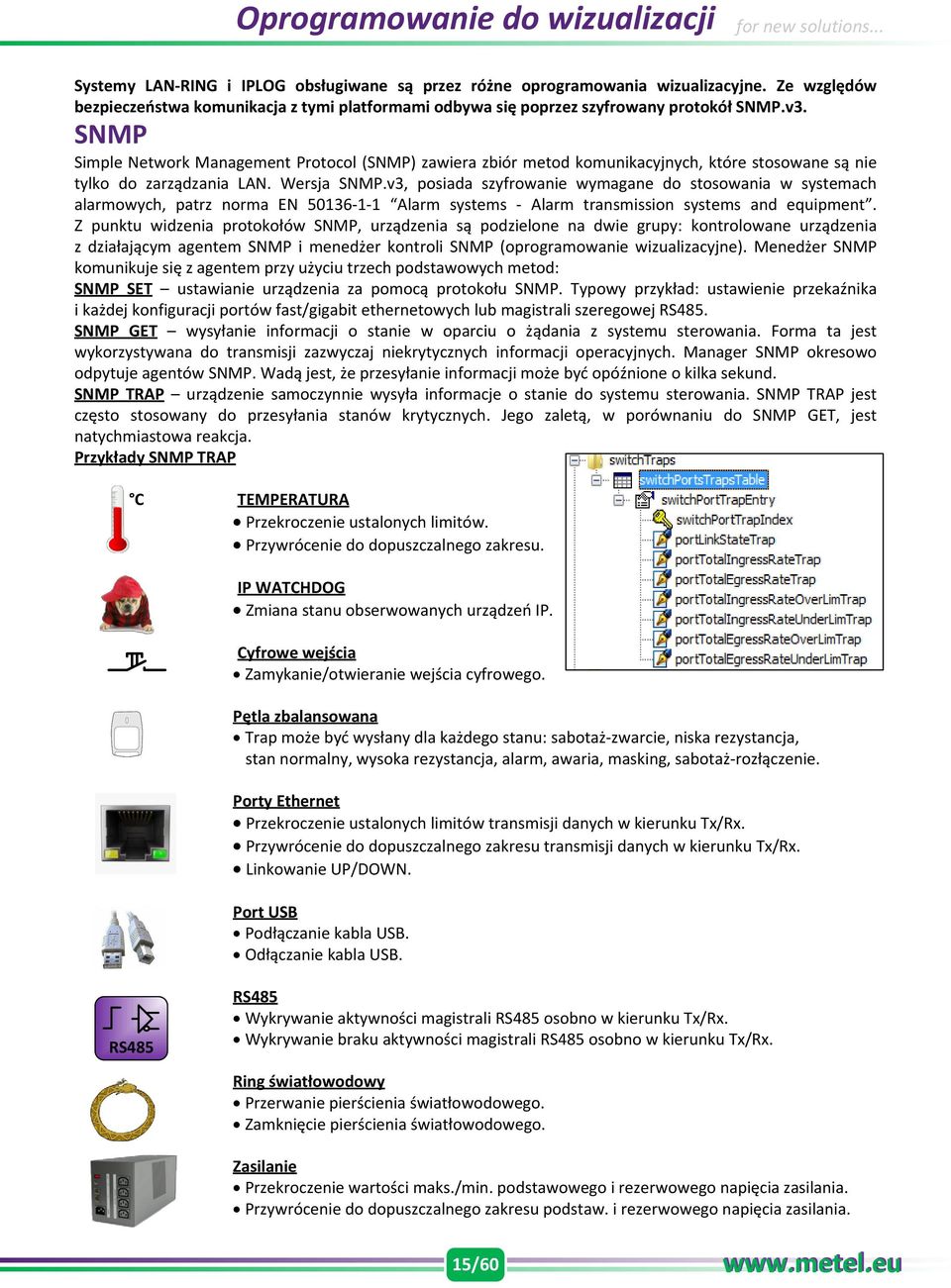 SNMP Simple Network Management Protocol (SNMP) zawiera zbiór metod komunikacyjnych, które stosowane są nie tylko do zarządzania LAN. Wersja SNMP.
